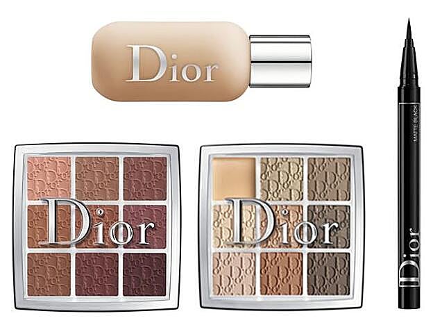 Dior Backstage Face&Body Foundation, maquillaje para cara y cuerpo a prueba de humedad disponible en 40 tonos (40 €). Dior Backstage Lip Palette (50 €). Dior Backstage Eye Palette (50 €). Diorshow on Stage Liner (35 €).