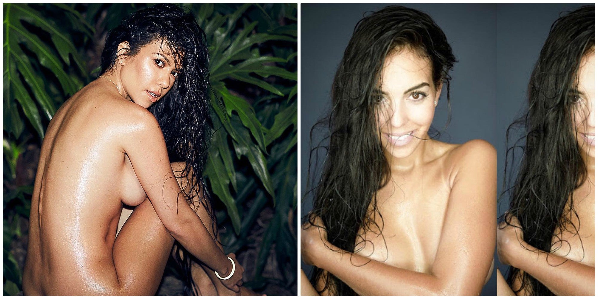 Desnudo mojado. Aunque la producción de Kourtney es superior, la similitud del estilo es total.