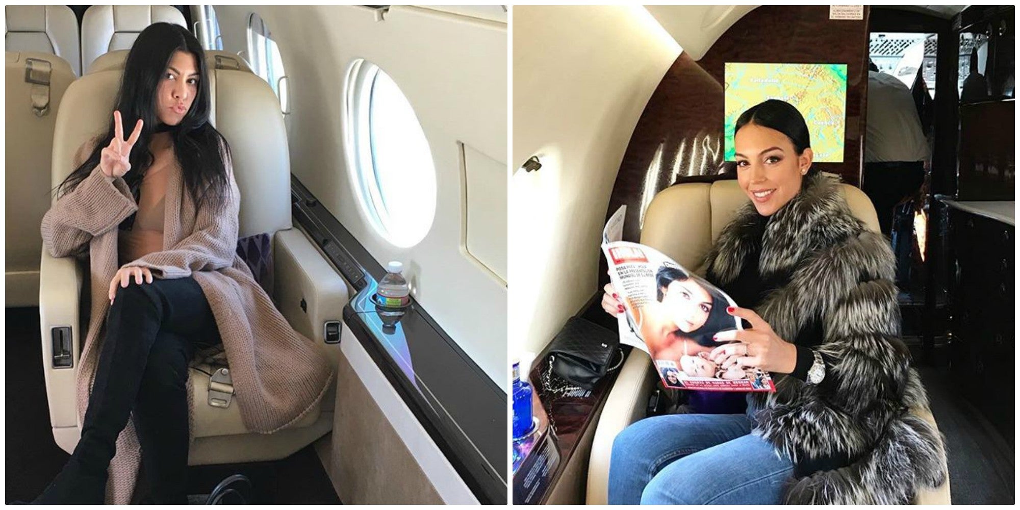 Viajamos en jet. Privado, privadísimo. Para nosotras solas.