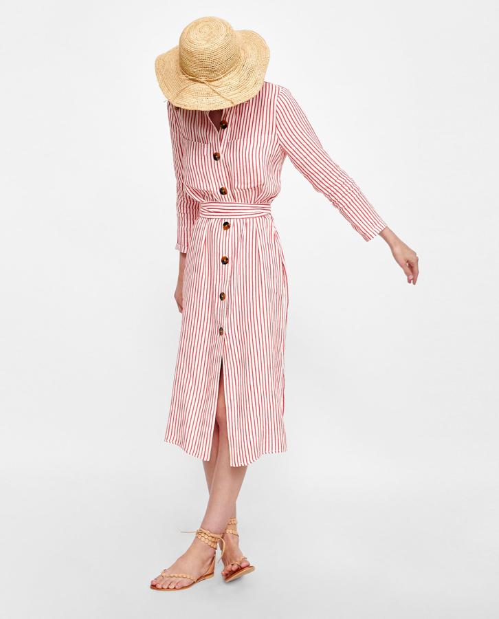 Túnica de rayas de Zara: 39,95 euros.