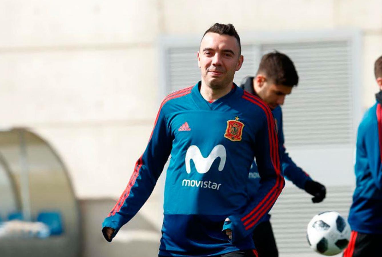 El español Iago Aspas, en el 11 titular de los futbolistas menos agraciados del Mundial de Rusia 2018.