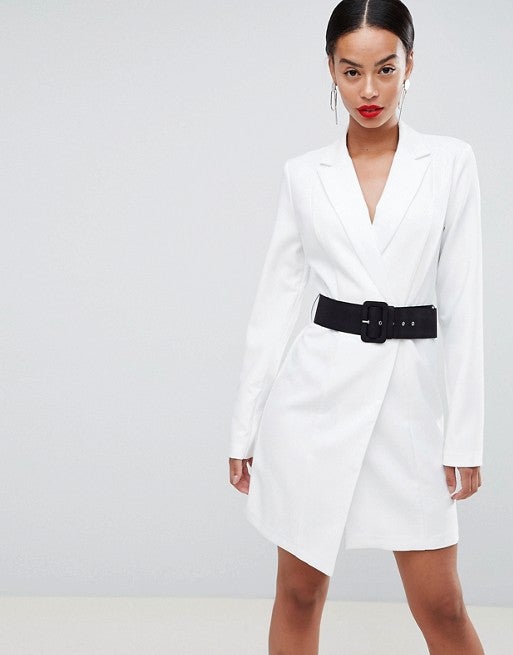 Minivestido smoking, de Asos Design.