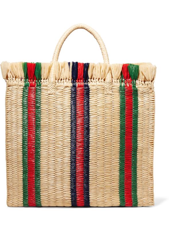 Ni las marcas de lujo se han querido perder la oportunidad de estar incluidas en tu look vacacional este verano. Si no, ¿quién se imaginaba a Gucci haciendo un bolso como este? Eso sí, les damos las gracias porque nos ha enamorado con las tiras de color distintivas de la firma.