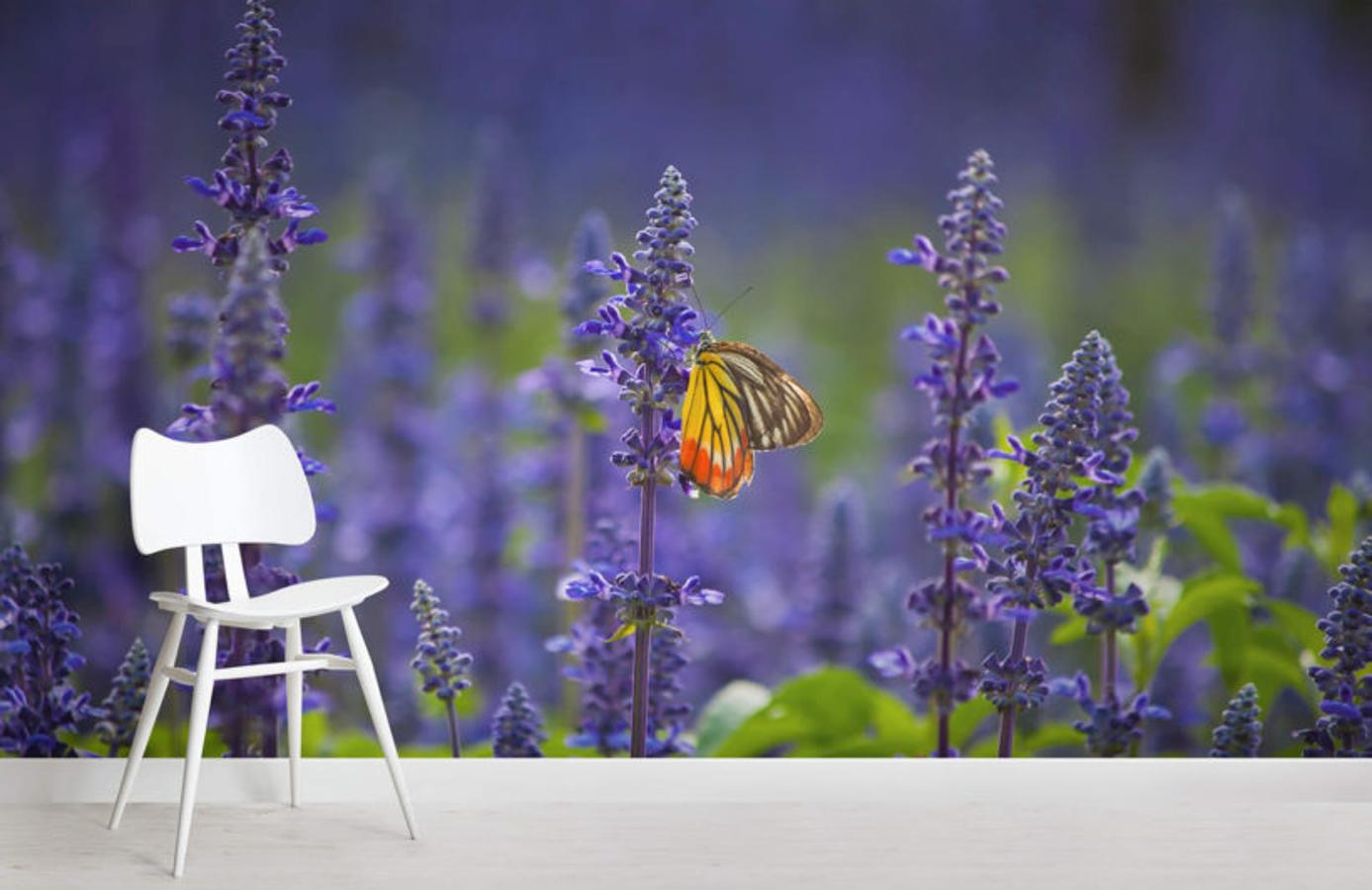 La naturaleza entra en tu casa para llenarla de color y vida con papeles pintados como este impresionante mural.