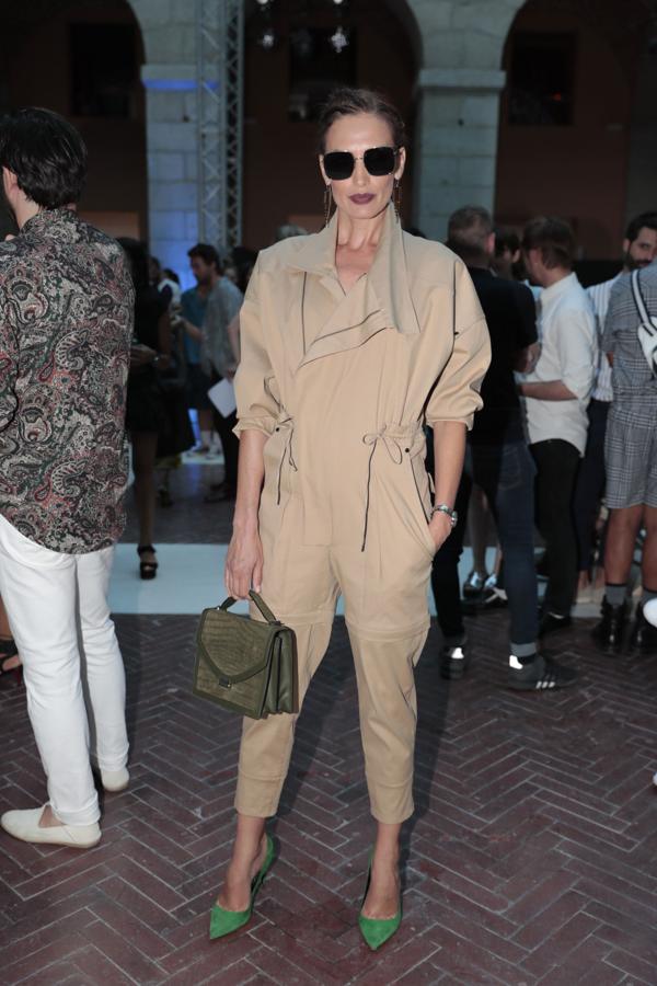 Nieves Álvarez en el desfile de Juan Vidal en MBFWM.