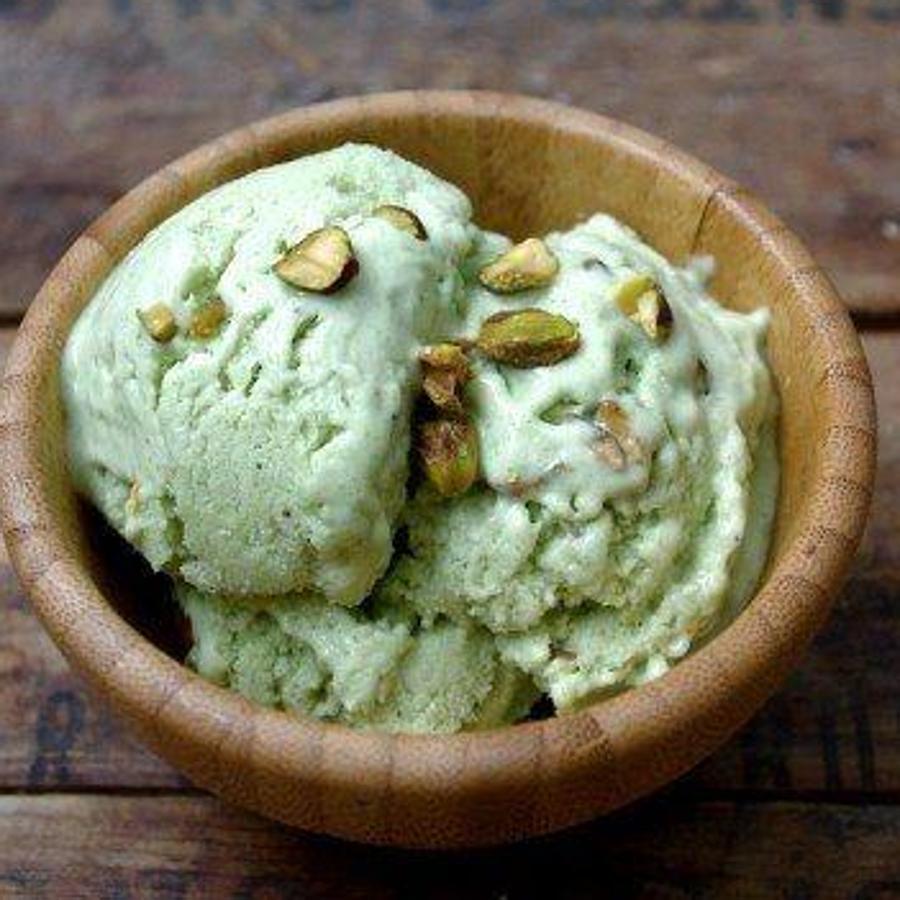 Otro de los verdes del menú, el helado de pistacho.