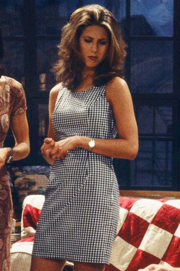 Rachel Green supo llevar mejor que nadie el estampado de cuadritos vichy, que ha vuelto a triunfar esta temporada.