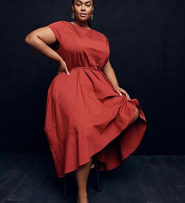 Maxi dress en color rojo, 164,28 euros.