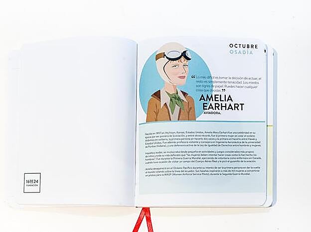 Página dedicada a Amelia Earhart