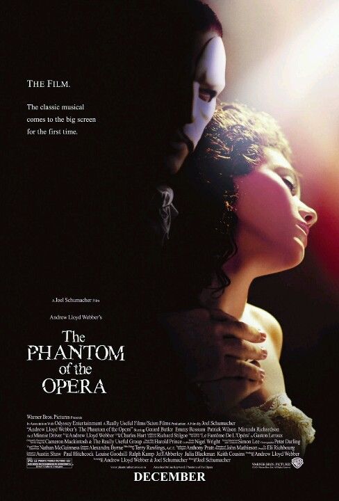 'El fantasma de la ópera' (2004). Cómo disfrutamos de Gerard Butler, Emmy Rossum y Patrick Wilson en esta película musical. Pelo de punta.