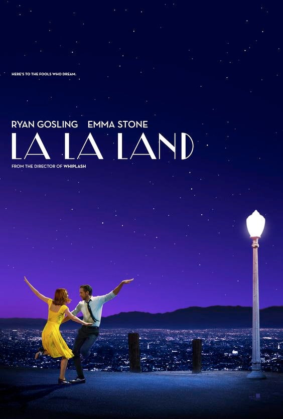 'Lalaland' (2016). Ryan Gosling y Emma Stone cantan juntos 'City of stars...' Para enamorarse una y otra vez.