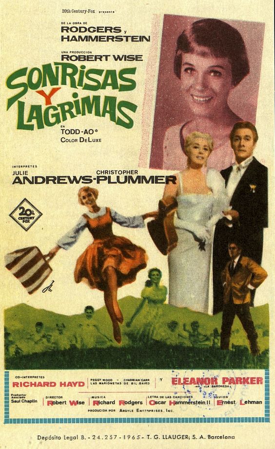 'Sonrisas y lágrimas' (1965). Viajamos (todavía más) en el tiempo y debemos citar obligatoriamente esta película musical. Ganó el Oscar a Mejor Película en 1966.
