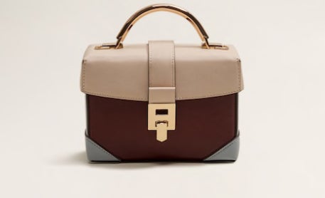 Bolso cofre combinado de Mango: 29,99 euros.