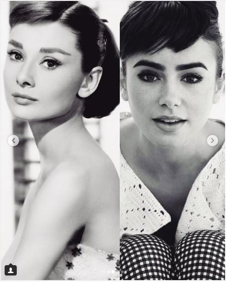 Si Natalie Portman fue la Audrey Hepburn de finales del XX, la hija de Phil Collins puede ser la de principios del XXI. De hecho, durante los primeros años de su carrera llevó el mismo estilo de peinado con flequillo que Hepburn y se fotografió en incontables ocasiones como la actriz.