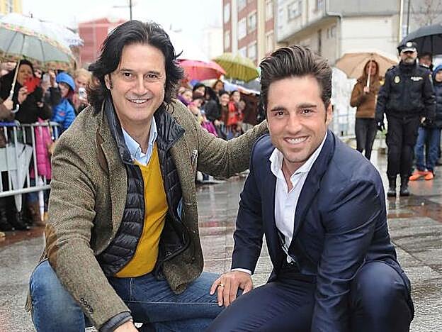 Poty y David Bustamante en evento juntos.