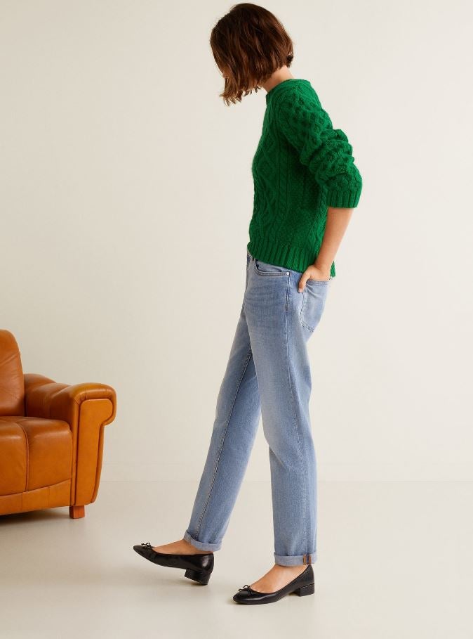 Bailarina de tacón. Para pisar un poco por encima de lo previsible. Perfectas para acompañar a los vaqueros en la oficina.