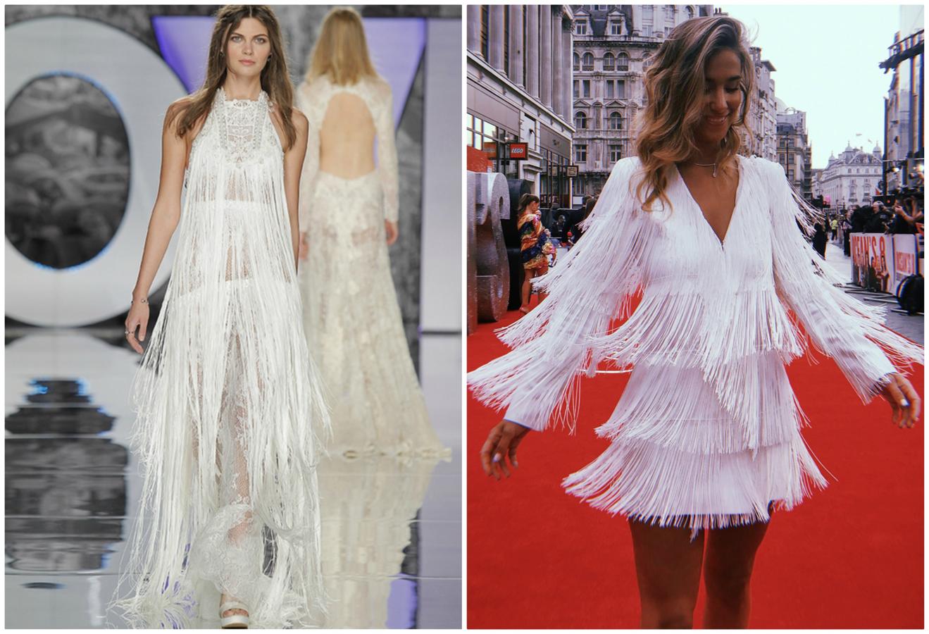 Vimos hace unos meses a María Pombo con este maravilloso LWD de flecos en la alfombra roja, así que esta joya de YolanCris nos parecería un acierto seguro para el día de su boda con Pablo Castellano.