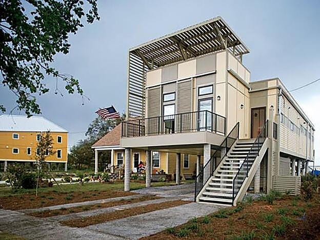 Una de las casas llevadas a cabo por la ONG del actor en Nueva Orleans.