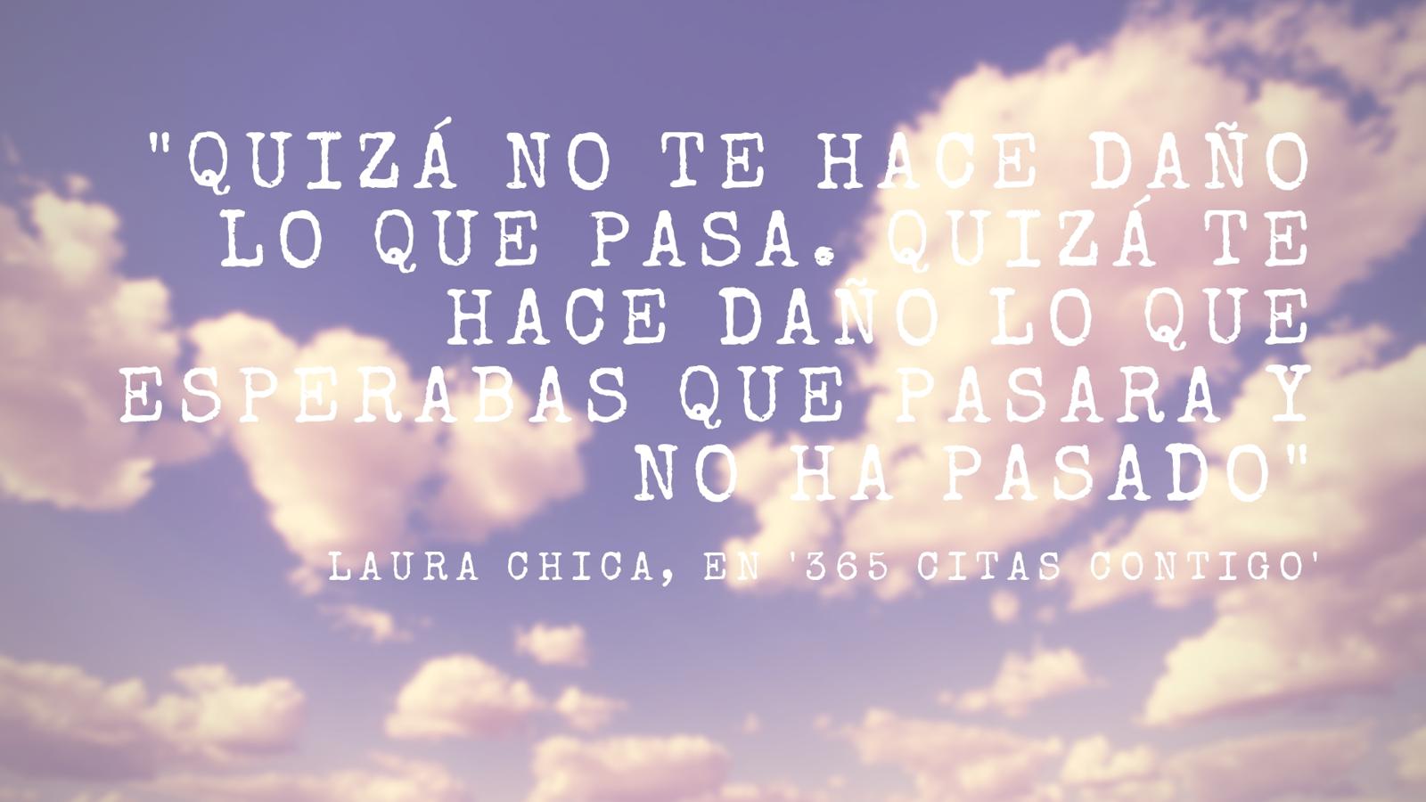 "El poder de las expectativas es inmenso. Cuando esperas algo, ya hay una parte de ti que lo hace cierto. En tu mente creas una historia, una película, de lo que se supone que tiene que pasar. Cuando eso no pasa, te sientes mal, te frustras, incluso piensas en ese momento que todo te ha salido mal. La realidad es que no ha salido mal o bien; ha salido como es, sin más, pero te hace daño porque no es lo que querías. Es diferente a lo que habías imaginado, pero no está mal; simplemente es", argumenta la autora de '365 citas contigo'.