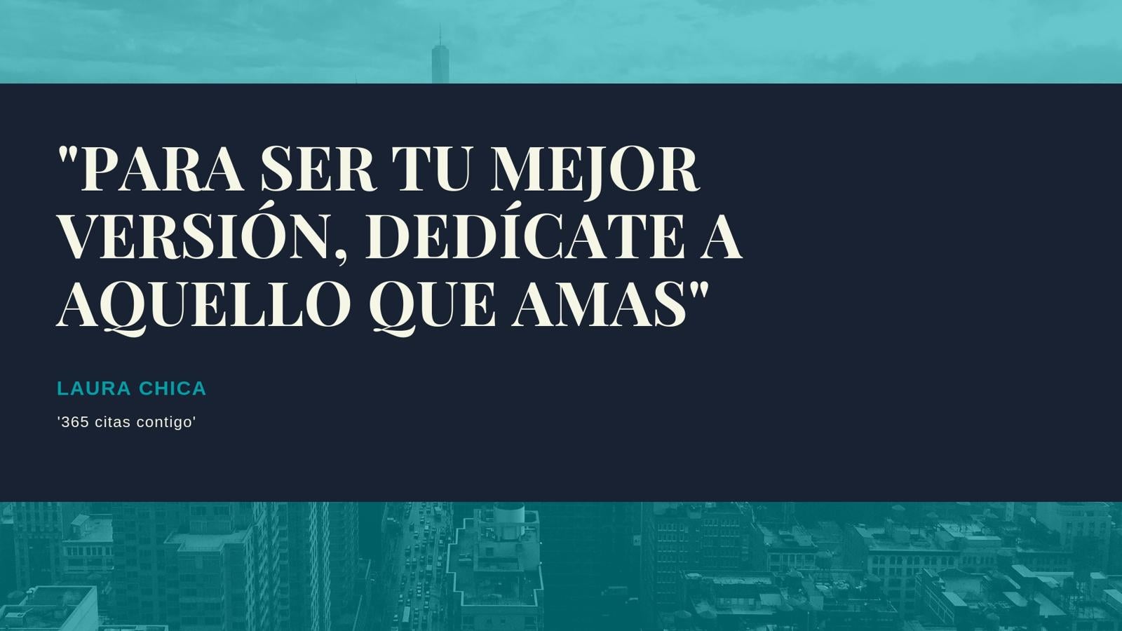 "¿Conoces a alguien que brille haciendo algo que no ama? Seguramente no. Puedes ser bueno, aplicado, constante, pero la excelencia está reservada para los que consiguen hacer de su pasión su profesión. Eso pasa por ser consciente de qué te gusta hacer, estar atento a tus talentos y desarrollarlos; comprometerte contigo mismo y tu vocación, y enamorarte de lo que haces cada día. Así, trabajando desde lo que te apasiona, como decía Confucio, no tendrás que trabajar ni un día más de tu vida. Descubre tu vocación, haz lo que te apasiona y transfórmalo en tu profesión", aconseja Laura Chica.