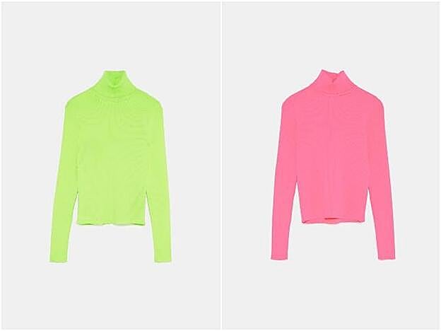 Jerséis flúor de Zara.