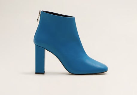 Botín de piel con cremallera de Mango: 79,99 euros.