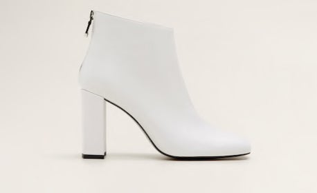 Botín de piel con cremallera de Mango: 79,99 euros.