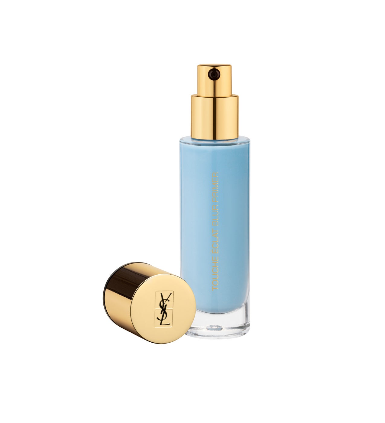 Touche Éclat Blur Primer de YSL en azul, para aportar luz a los rostros muy cetrinos (45, 50 €).