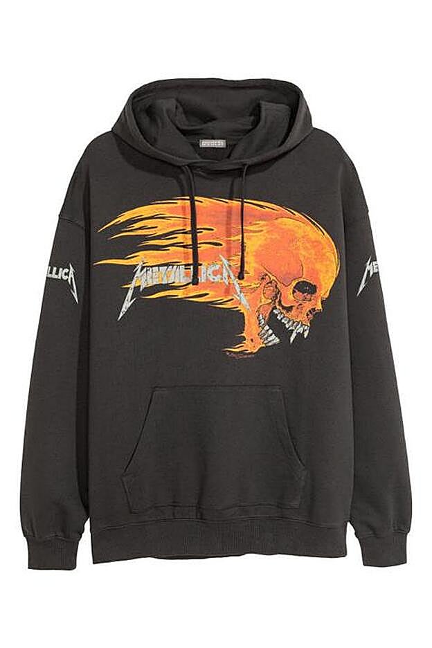 Sudadera Metallica de H&M.
