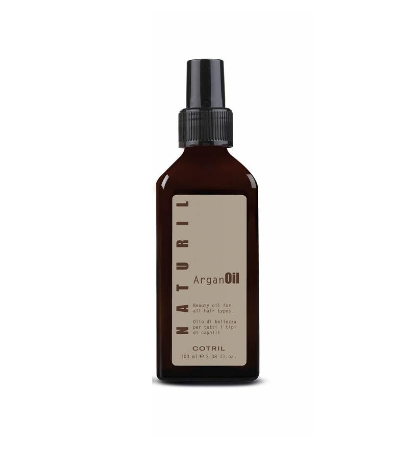 Está enriquecido con aceites biológicos certificados de argán y de lino, que ayudan a restablecer la hidratación del cabello, devuelven el brillo y la sedosidad. Además, posee una importante acción antioxidante, protegiendo el cabello de los rayos UV y de los agentes externos.  Beauty Oil de Cotril  (30 €).