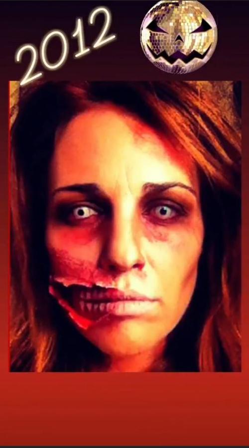 Eso sí, para maquillaje elaborado, el que se puso Paula Echevarría en la noche de Halloween de 2012, con un efecto zombie escalofriante...