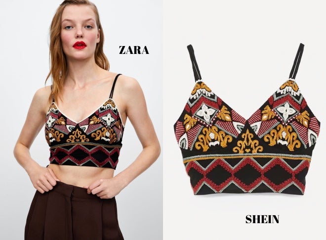 Este top de Zara está agotado. En Shein lo encuentras exactamente igual por 15 euros.