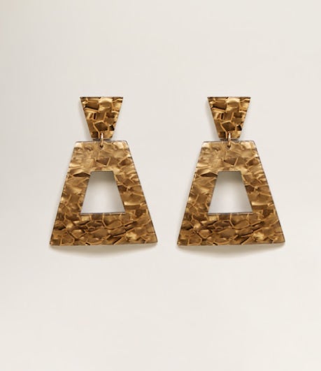 Pendientes geométricos de Mango: 12,99 euros.