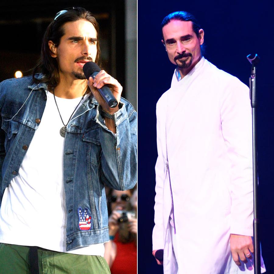 Kevin Richardson, de Backstreet Boys, en una imagen de hace 13 años (izda.) y otra de junio de 2018 (dcha.).
