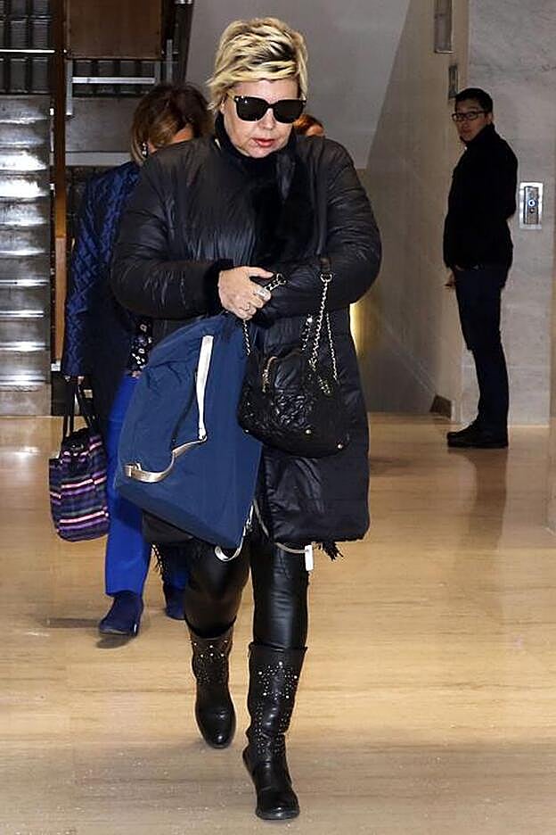 Terelu Campos en su primera aparición tras el injerto de piel.