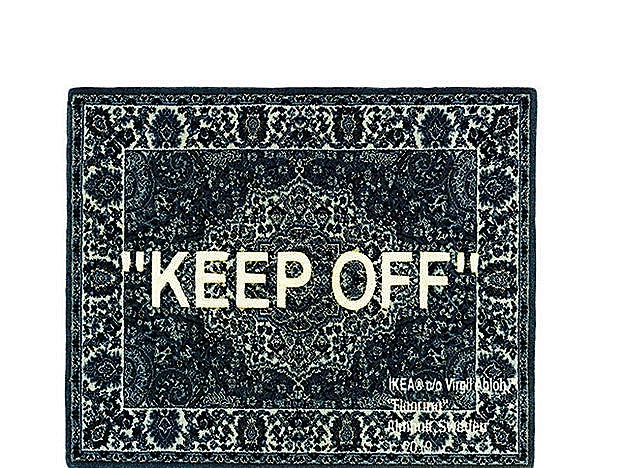 Alfombra de la colección cápsula Markerad de Ikea, diseñadas por Virgil Abloh.