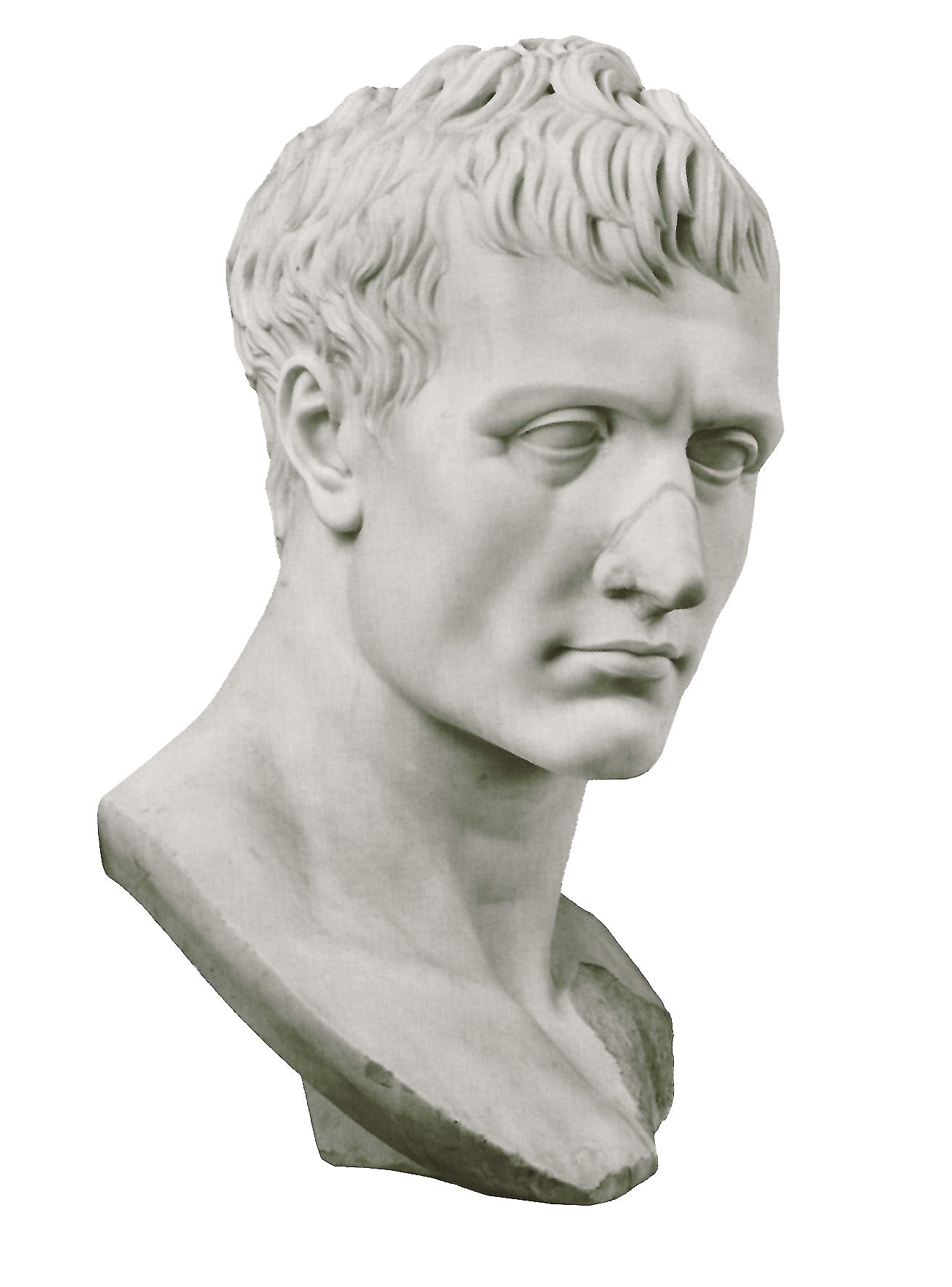 La escultura clásica también vuelve. Como muestra, este busto de Napoleón, de Antonio Cánova, que fue uno de los triunfadores en París.