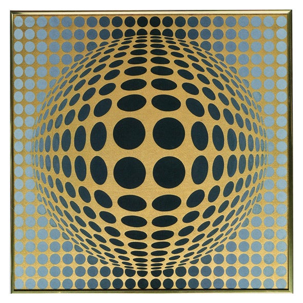 La Biennale de París y Feriarte en Madrid dan las claves de las tendencias en antigüedades. En la ciudad del Sena se vio mucha pintura de los 70, como este cuadro de Vasarely.