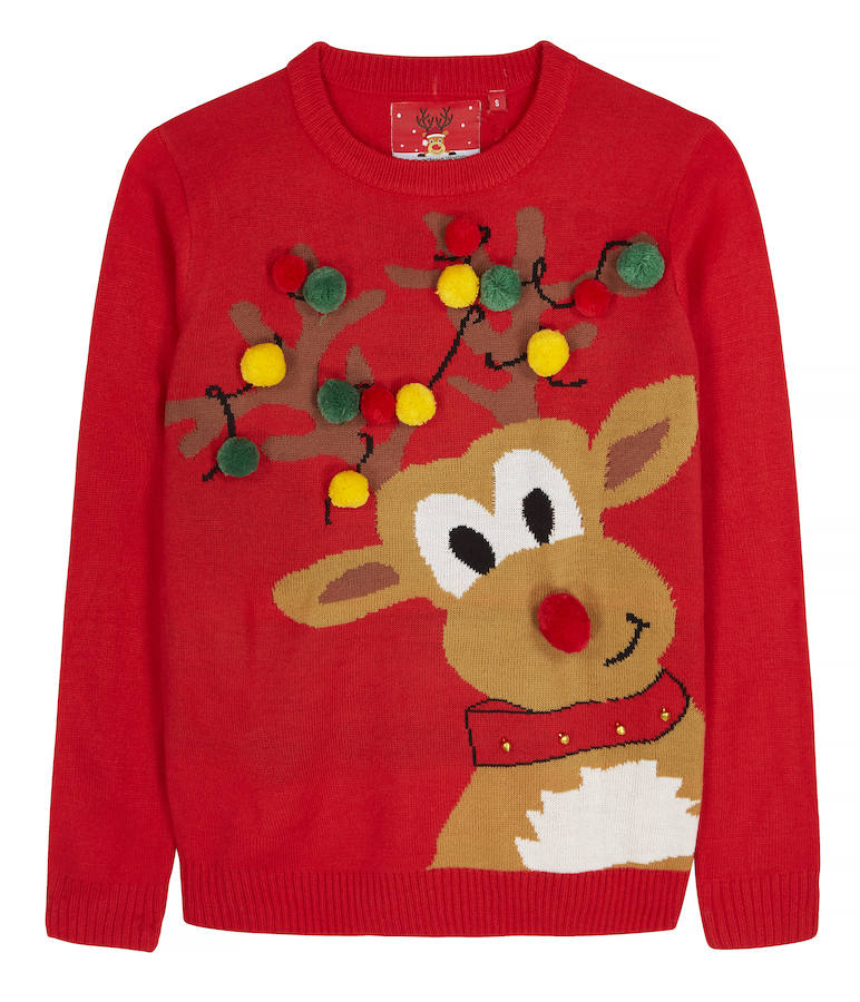 Y este reno con pompones, también de The Christmas Workshop para Amazon (19.92 euros) también es ideal y súper divertido.