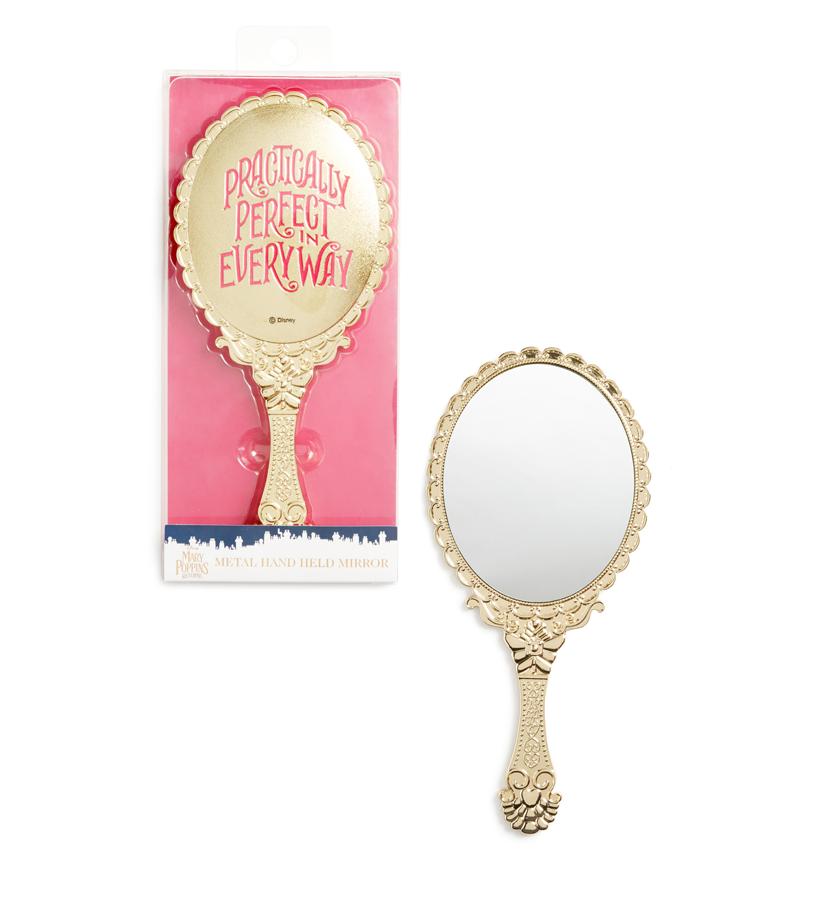 Espejo de mano dorado (5 €).