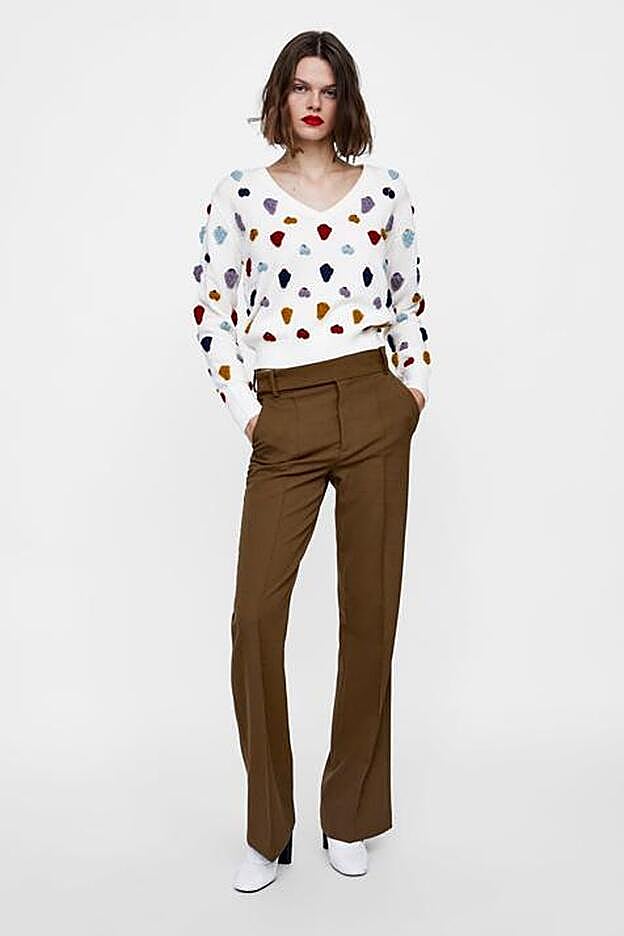 Jersey de frutas de colores, de Zara (39,95 euros).