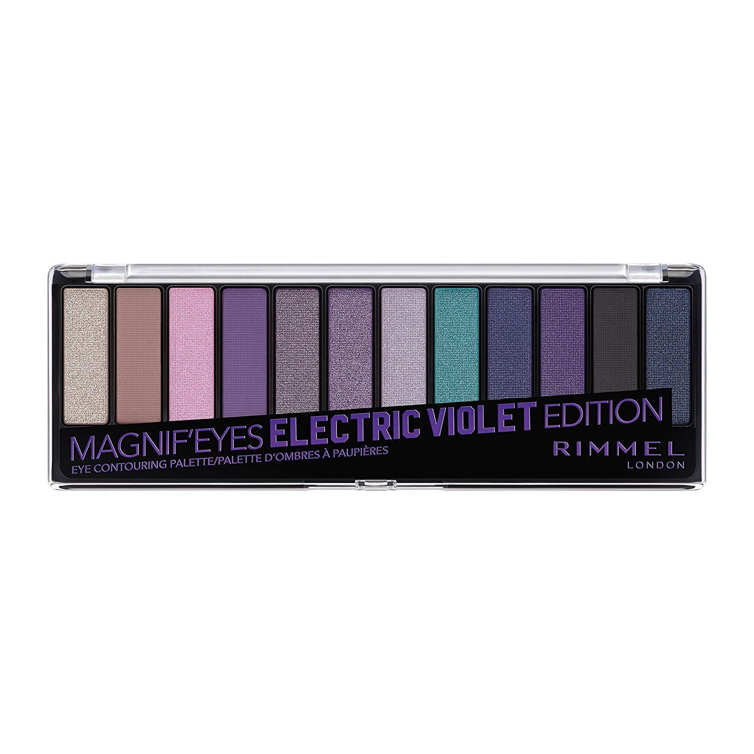 Tonos vibrantes y eléctricos con Magnif'Eyes Electric Violet Edition de Rimmel London en Amazon. (10 euros).