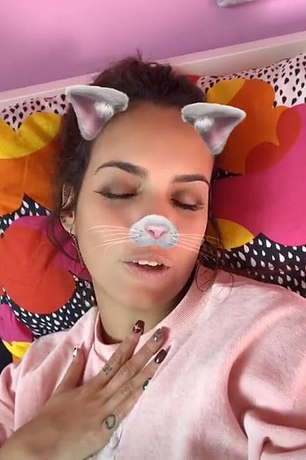 Gloria Camila en una imagen de sus 'stories' en el que cuenta el episodio de intoxicación.