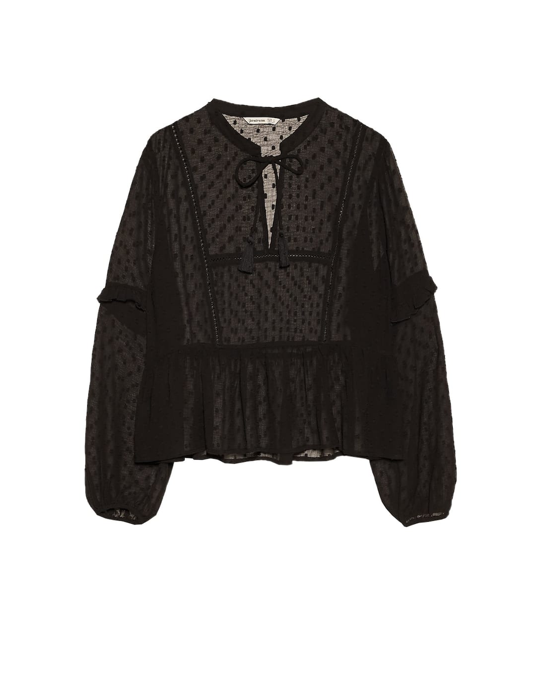 Blusa con transparencias para Nochevieja. (19,99 euros).