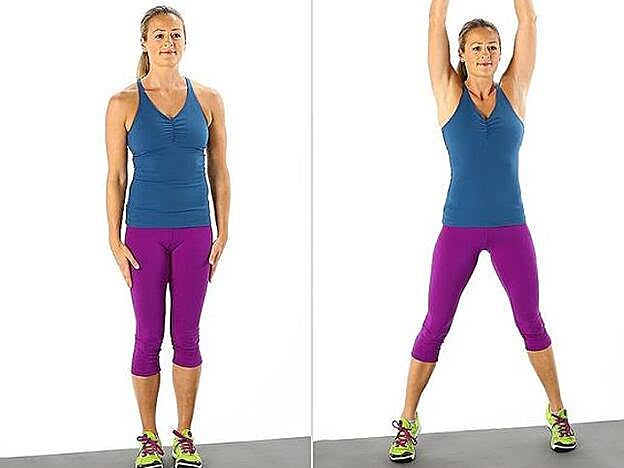 Los jumping jacks son ejercicios sencillos de hacer y son ideales para quemar muchas calorías.