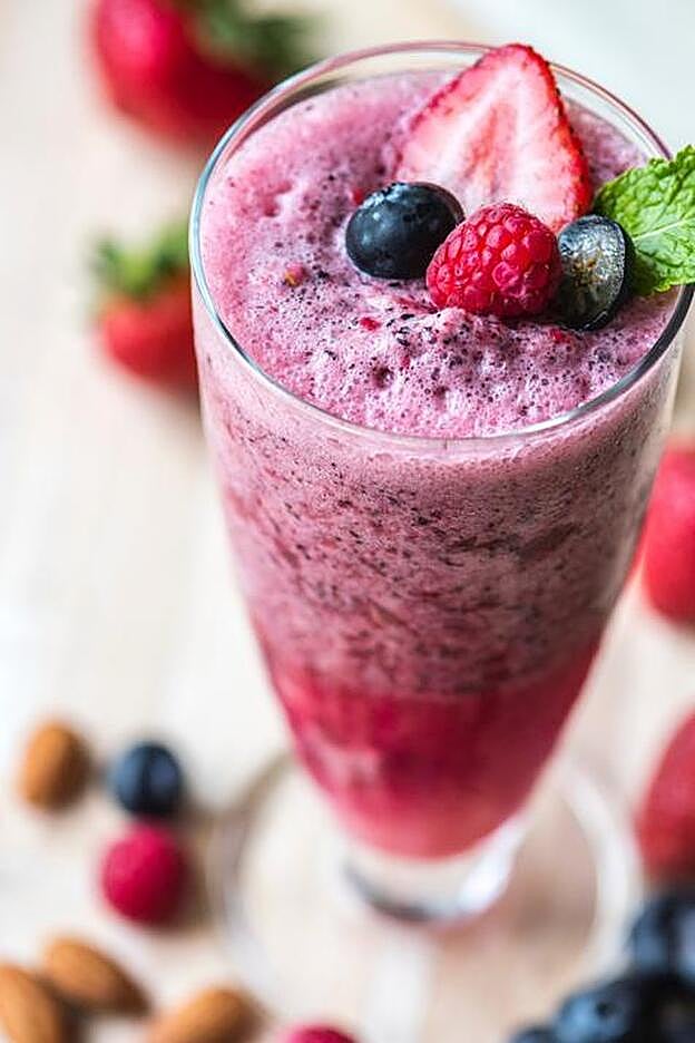 Batido para ganar músculo. Receta abajo.