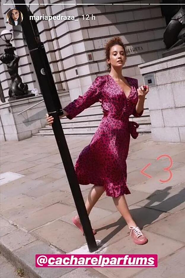 María Pedraza ha compartido su 'look' a través d euna de sus publicaciones de Instagram 'stories'.