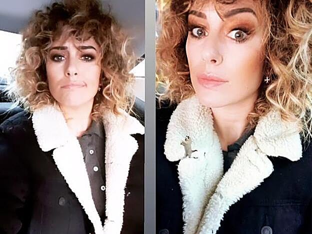 Así de divertida sale Blanca Suárez, luciendo rizos, en su cuenta de Instagram.
