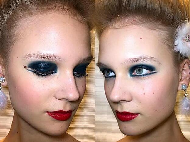 Maquillaje de Lucía Pica para el desfile de Alta Costura de Chanel.