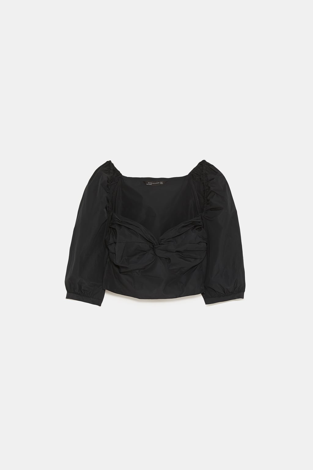 Cuerpo cropped drapeado de Zara: 9,99 euros.